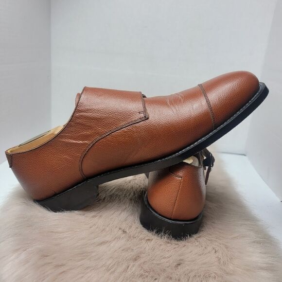 Awl & Sundry Handcrafted Brown Leather Double Monk Oxford Mens Shoes Size 8.5 main image 5